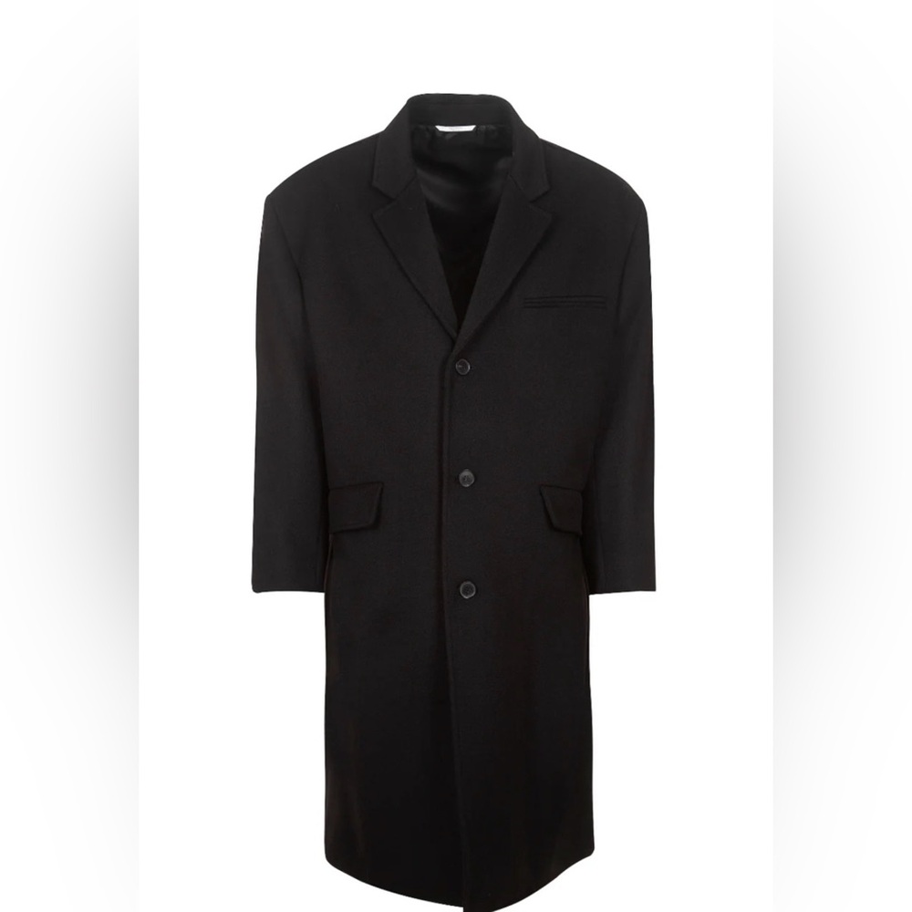 NWT Valentino Wool Single Breasted Rear Pocket Coat IT Size 46 US 36. 23x46